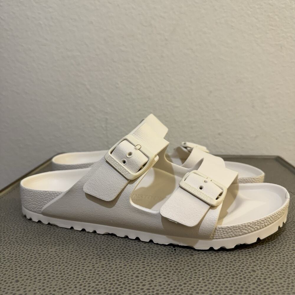 Birkenstock Arizona EVA Sandals Slip On Slide Shoes Eggshell Women’s 40 / 9